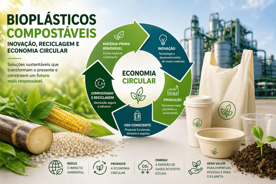 Exposição na Interplast 2026 mostrando inovadores bioplásticos comportáveis para transformadores de plástico